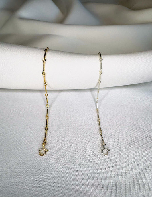 Bar and Link Bracelet, 14K gold fill