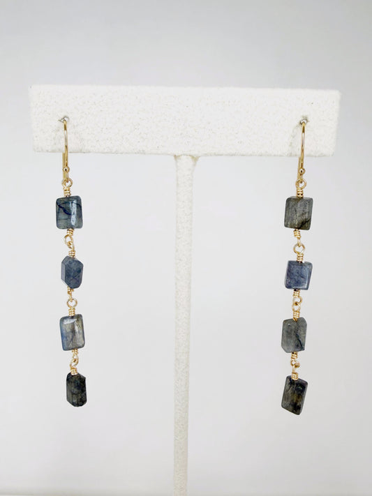 Labradorite Drop Earrings, Labradorite