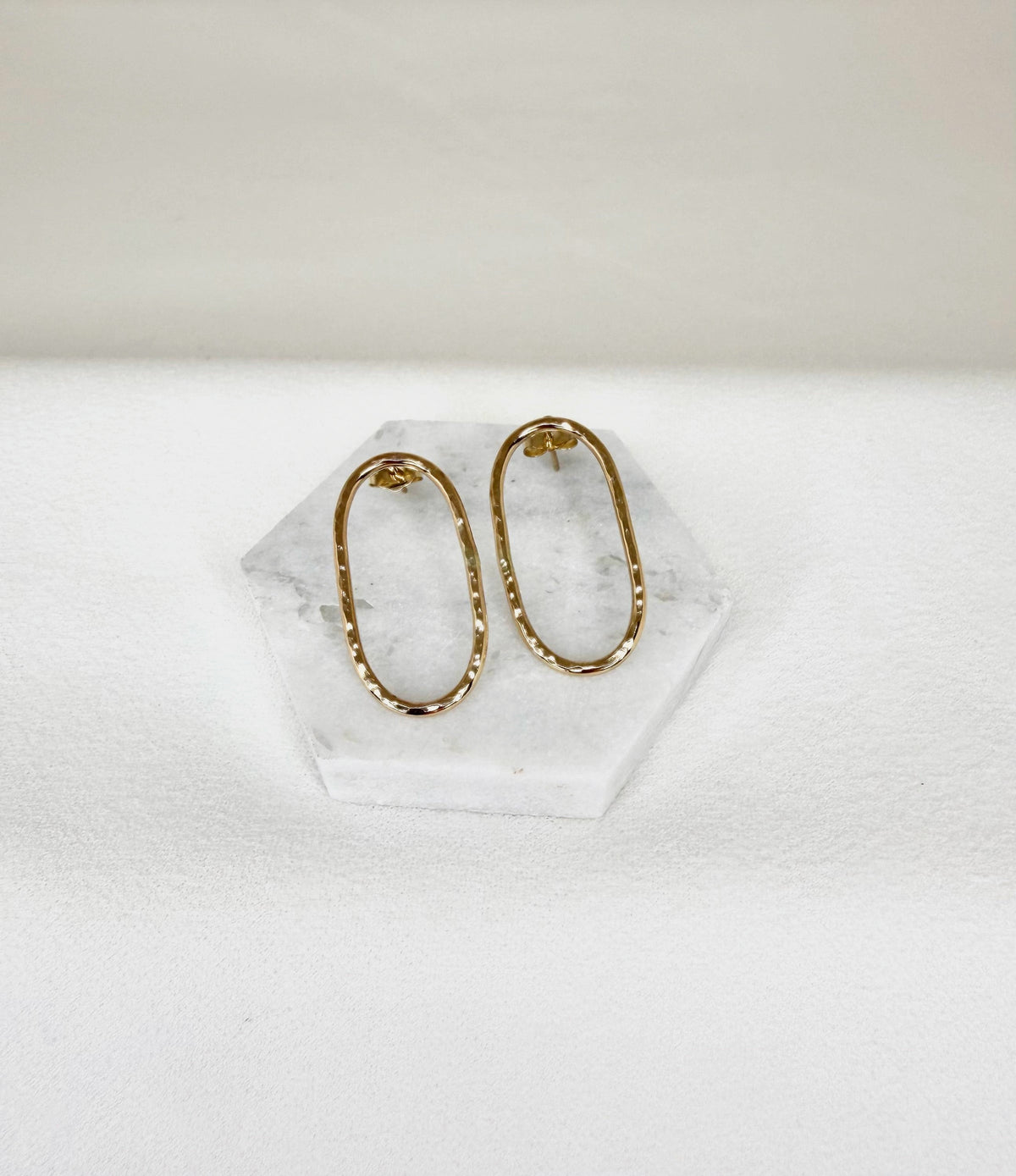 Oval Drop Earrings, 14K gold fill
